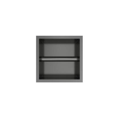 Hotbath &MORE Inbouw Toiletrol Houder - 16x16x13cm - Geborsteld gunmetal PVD PH016BGP