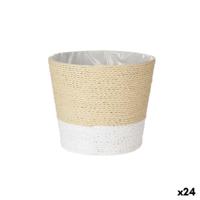 Grondlegger Ibergarden Wit Touw Plastic 19,5 x 17,5 x 19,5 cm 19,5 x 16,5 x 19,5 cm (24 Stuks) - thumbnail