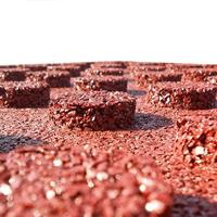 VidaXL Valtegel 6 st 50x50x3 cm rubber rood - thumbnail