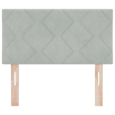 LED Hoofdbord met LED -striplichten Lichtgrijs 80 cm Fluweel