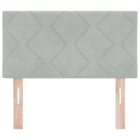 LED Hoofdbord met LED -striplichten Lichtgrijs 80 cm Fluweel - thumbnail