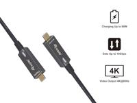 Equip 119462 actieve optische USB-C-naar-C-kabel, stekker/stekker, 10 m, PD 60 W, 4K/60 Hz, 10 Gbit/s, Video+Data + PD - thumbnail