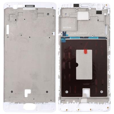 Front behuizing LCD frame bezel Plate voor OnePlus 3/3T/A3003/A3000/A3100 (wit)