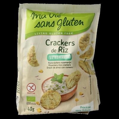 Rijstcrackers rozemarijn glutenvrij bio 40 Gram Rijstcrackers rozemarijn glutenvrij bio 40 Gram
