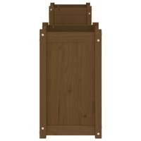 Bankje met plantenbakken 180x36x63 cm grenenhout honingbruin - thumbnail