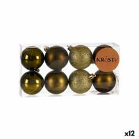 Set kerstballen Groen Plastic 5 x 6 x 5 cm (12 Stuks) - thumbnail