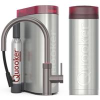 Quooker Flex Round Keukenkraan Set - Kokend Warm- en Koud Water - Uittrekbare Slang - Gunmetal - Inclusief PRO3 Reservoir & CUBE - Direct Gekoeld Bruisend Water - thumbnail
