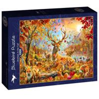 Animals In the Fall Puzzel 1000 Stukjes - thumbnail