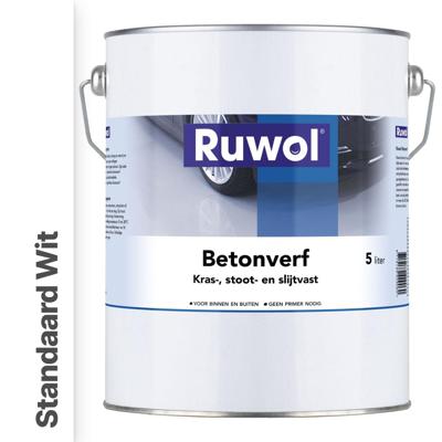 Ruwol Betonverf Standaard Wit 5 liter Ruwol Betonverf Standaard Wit 5 liter