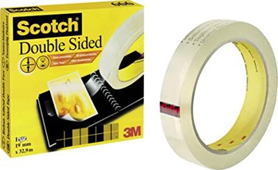 Scotch dubbelzijdige plakband ft 19 mm x 33 m