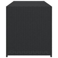 Tuinbox 283 L poly rattan zwart - thumbnail