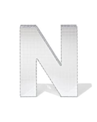 HEMA Discoletter N 10x9x10cm (zilver)