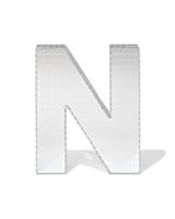 HEMA Discoletter N 10x9x10cm (zilver) - thumbnail