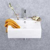 Fonteinset Differnz Rhea 52x40.5x15.5 cm Keramiek Met Kraan en Sifon Chroom Differnz - thumbnail