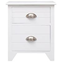 Nachtkastje met 2 lades wit 2 st - thumbnail