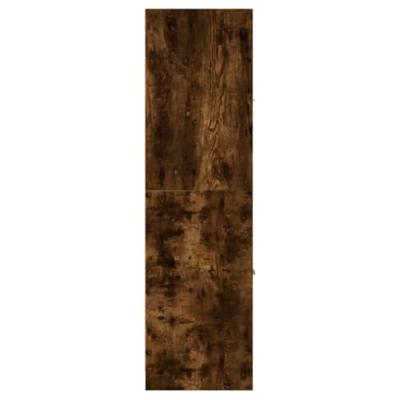 Apothekerskast 30x41x144,5 cm bewerkt hout gerookt eikenkleurig
