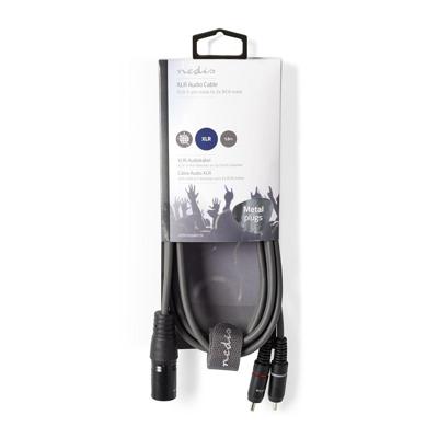 Nedis COTH15200GY15 Xlr-audiokabel Xlr 3-pins Male - 2x Rca Male 1,5 M Grijs