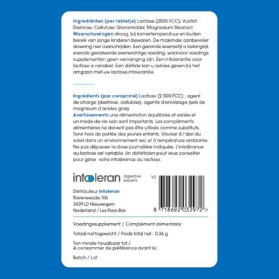 Lactase 2500 - Testpack 6 Tabletjes | Lactose Intolerantie | Klein tabletje | Bevat Lactase dat helpt bij het verteren van Lactose | Intoleran Lactase 2500 - Testpack 6 Tabletjes | Lactose Intolerantie | Klein tabletje | Bevat Lactase dat helpt bij het verteren van Lactose | Intoleran
