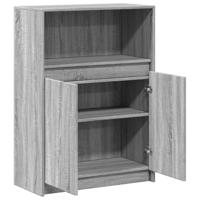 Dressoir met LED 72x34x100 cm bewerkt hout grijs sonoma eiken - thumbnail