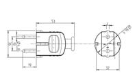 Bachmann 910.470 Stekker met randaarde Kunststof 250 V Bruin IP20 - thumbnail