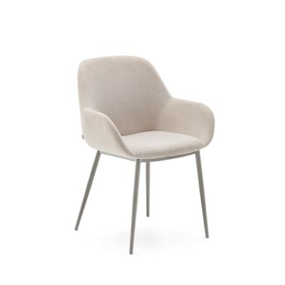 Kave Home Konna eetkamerstoel Beige poot beige