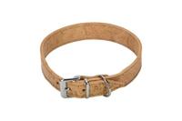 Beeztees cork - halsband hond - leer - naturel - 50 cm x 30 mm - thumbnail