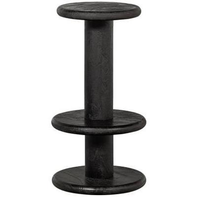 WOOOD Barkruk 'Kolby' Mangohout, 40cm, kleur Zwart