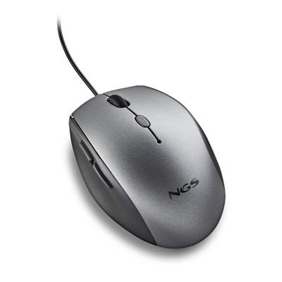 Muis NGS MOTHGRAY Grijs 1600 dpi