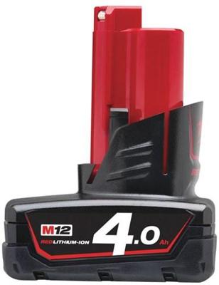 Milwaukee M12 B4 Li-Ion Accu 12V 4.0Ah M12™ - 4932430065 Milwaukee M12 B4 Li-Ion Accu 12V 4.0Ah M12™ - 4932430065