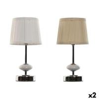 Bureaulamp Home ESPRIT Wit Beige Metaal Porselein 20 W 220 V 17,5 x 17,5 x 35 cm (2 Stuks) - thumbnail