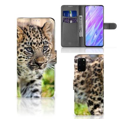 Samsung Galaxy S20 Plus | Telefoonhoesje | Met pasjeshouder | Baby Luipaard