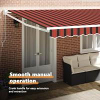 VidaXL Markies oranje en bruin 500 x 300 x 165 cm polyester en metaal - thumbnail