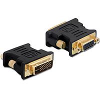 DeLOCK adapter dvi-i naar vga (zwart, 65016) - thumbnail