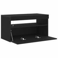 TV-kast 2 pcs Zwart 75 x 35 x 40 cm Bewerkt hout - thumbnail