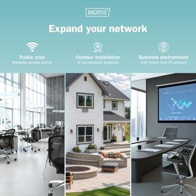 Digitus DN-95103-3 PoE adapter & injector Gigabit Ethernet