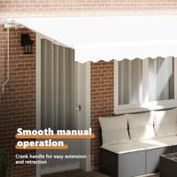 VidaXL Inklapbaar zonnescherm wit 400 x 200 cm stof - thumbnail