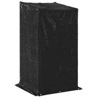 VidaXL Haardhoutrek met regenhoes 100x100x200 cm gegalvaniseerd staal - thumbnail