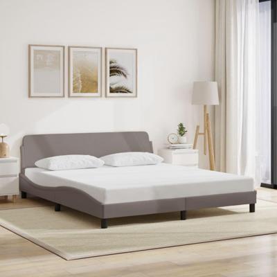 Bedframe zonder matras stof taupe 180x200 cm