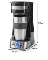 Nedis KACM310FBK Koffiezetapparaat Zwart, Zilver Timerfunctie - thumbnail