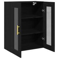 Wandkast Zwart eiken 69.5 x 34 x 90 cm Bewerkt hout - thumbnail