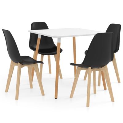 vidaXL 5-delige Eethoek zwart vidaXL 5-delige Eethoek zwart