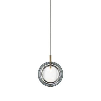 Bomma Lens Single Hanglamp - Helder glas - Geborsteld goud Bomma Lens Single Hanglamp - Helder glas - Geborsteld goud