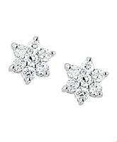 TFT Oorknoppen Ster Zirkonia Zilver Gerhodineerd Glanzend - thumbnail