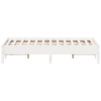 Bedframe massief grenenhout wit 120 x 190 cm - thumbnail