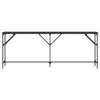 Wandtafel 200x29x75 cm bewerkt hout zwart - thumbnail