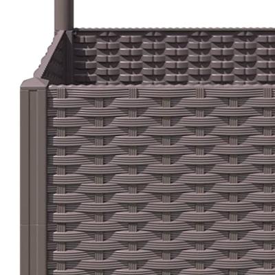 Plantenbak met latwerk 120x120x136 cm polypropeen bruin Plantenbak met latwerk 120x120x136 cm polypropeen bruin