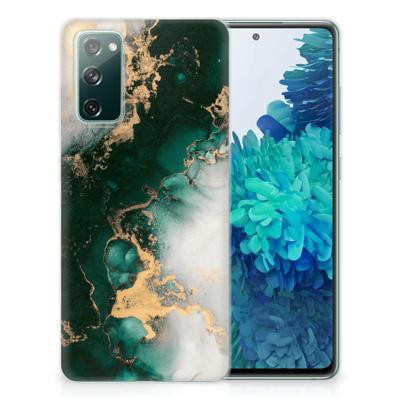 TPU Siliconen Hoesje voor Samsung Galaxy S20 FE Marmer Groen TPU Siliconen Hoesje voor Samsung Galaxy S20 FE Marmer Groen