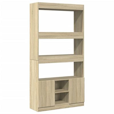 Hoge kast 92x33x180 cm bewerkt hout sonoma eikenkleurig
