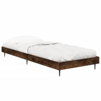 Bedframe zonder matras hout gerookt eikenkleurig 75x190 cm - thumbnail