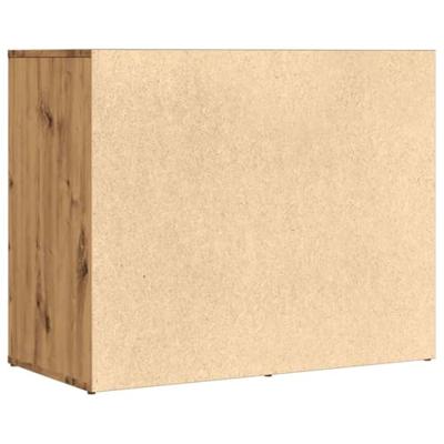 Kledingkast 80x40x65 cm bewerkt hout artisanaal eikenkleur